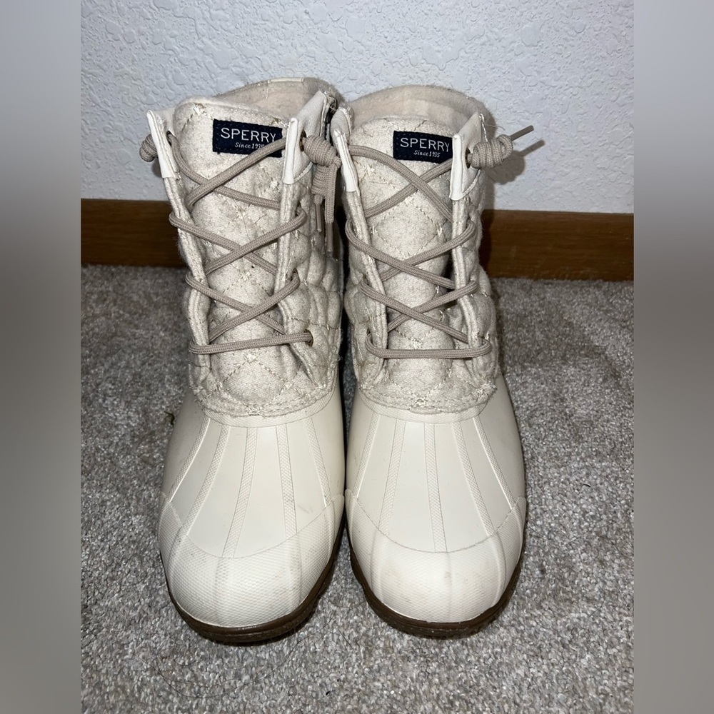 Women’s Sperry Cream Duck Boots